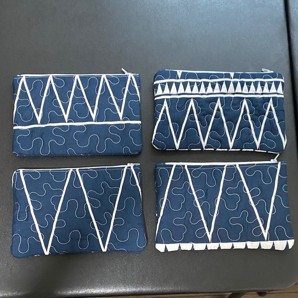 Set of 10 Makeup Cosmetic Pouch Bag Quilted Handmade Handcrafted - Picture 3 of 14